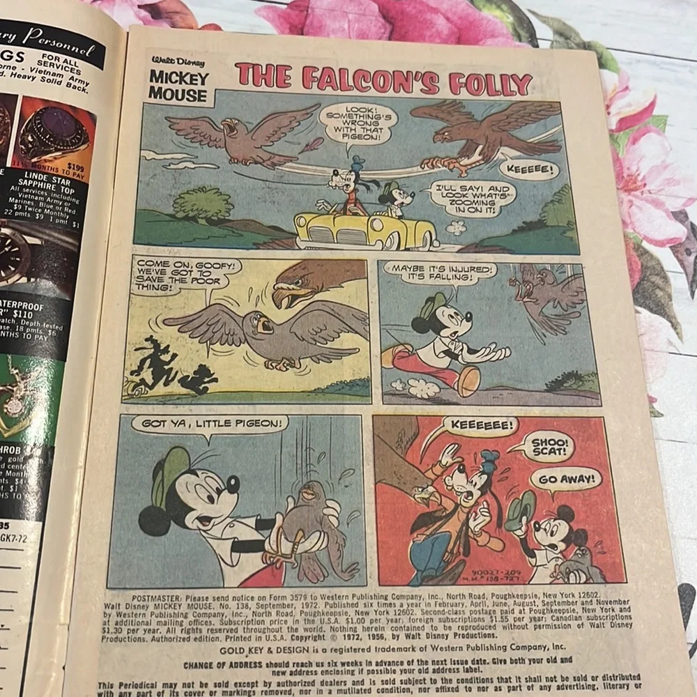 Walt Disney Mickey Mouse and Goofy NO. 138 September 1972 Vintage